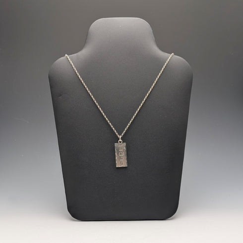 1977年 英国 純銀製 ジュビリーインゴットペンダント&純銀製チェーン 計21g  Excalibur Jewellery②